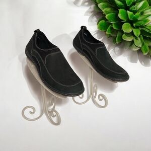 B.O.C. BORN CONCEPT‎ BLK. LEATHER SLIP ON COMFORT SHOES WOMEN'S SIZE 11